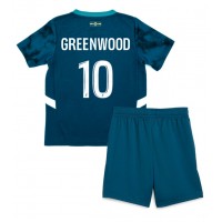 Maglia Calcio Olympique de Marseille Mason Greenwood #10 Seconda Divisa Bambino 2024-25 Manica Corta (+ pantaloncini)